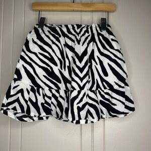 Gymboree Gymboree Wild For Zebra Black & White Cotton Skirt